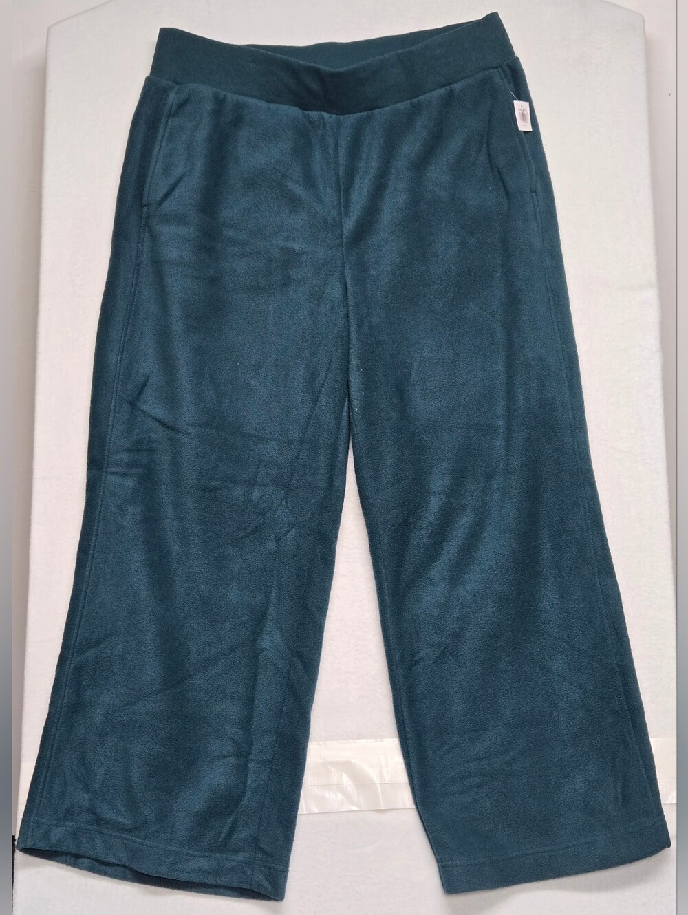 Performance Fleece XL Pants Hunter Green Stretch Pockets Loose Leg New